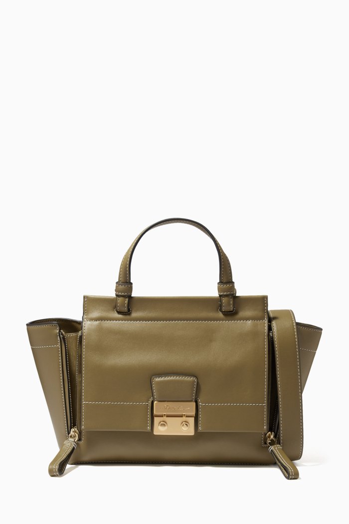 

Pashli Soft Shoulder Bag in Smooth Leather, Brown