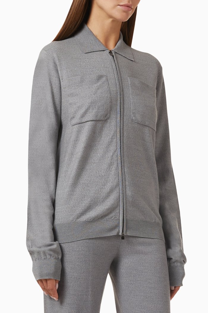 

Valsesia Bomber Jacket in Wool, Grey