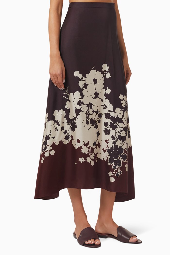 

Cottage Garden Midi Skirt in Twill, Multicolour