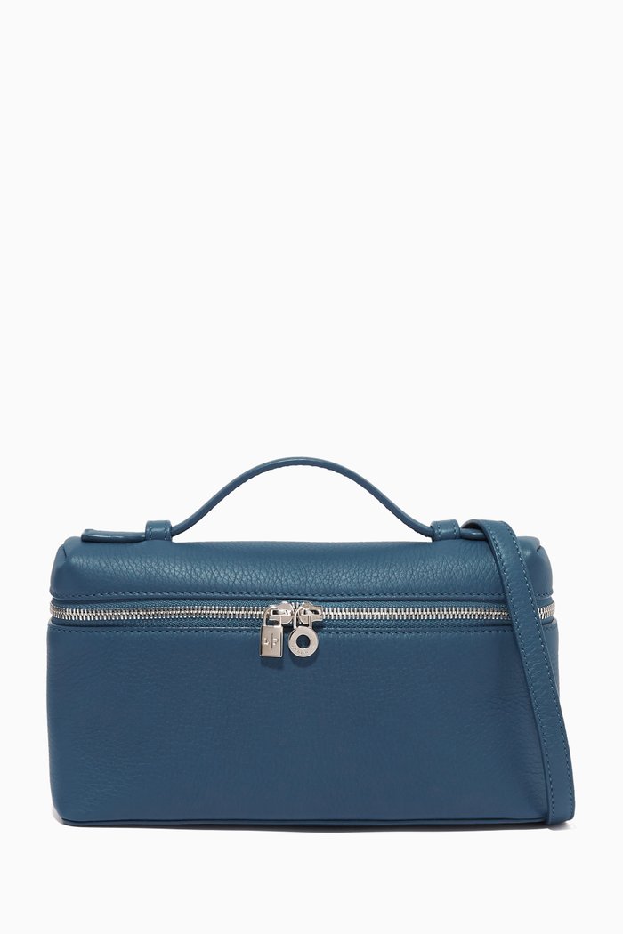 

Extra Pocket L19 Pouch in Dyed Calfskin, Blue