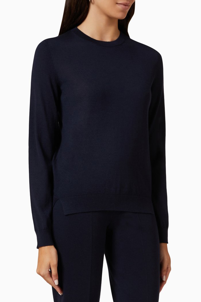 

Burford Sweater in Cashmere-silk, Blue