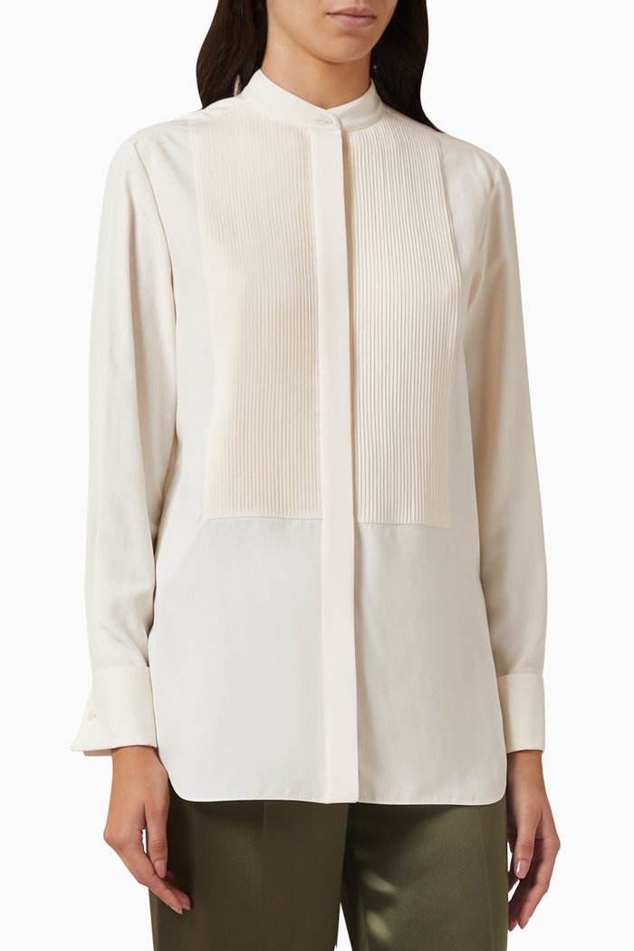 

Carissa Shirt in Silk-poplin, White