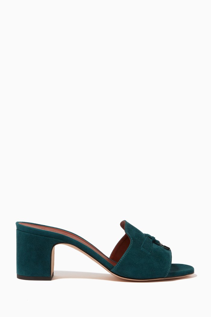 

Summer Charms 55 Heel Sandals in Suede, Green