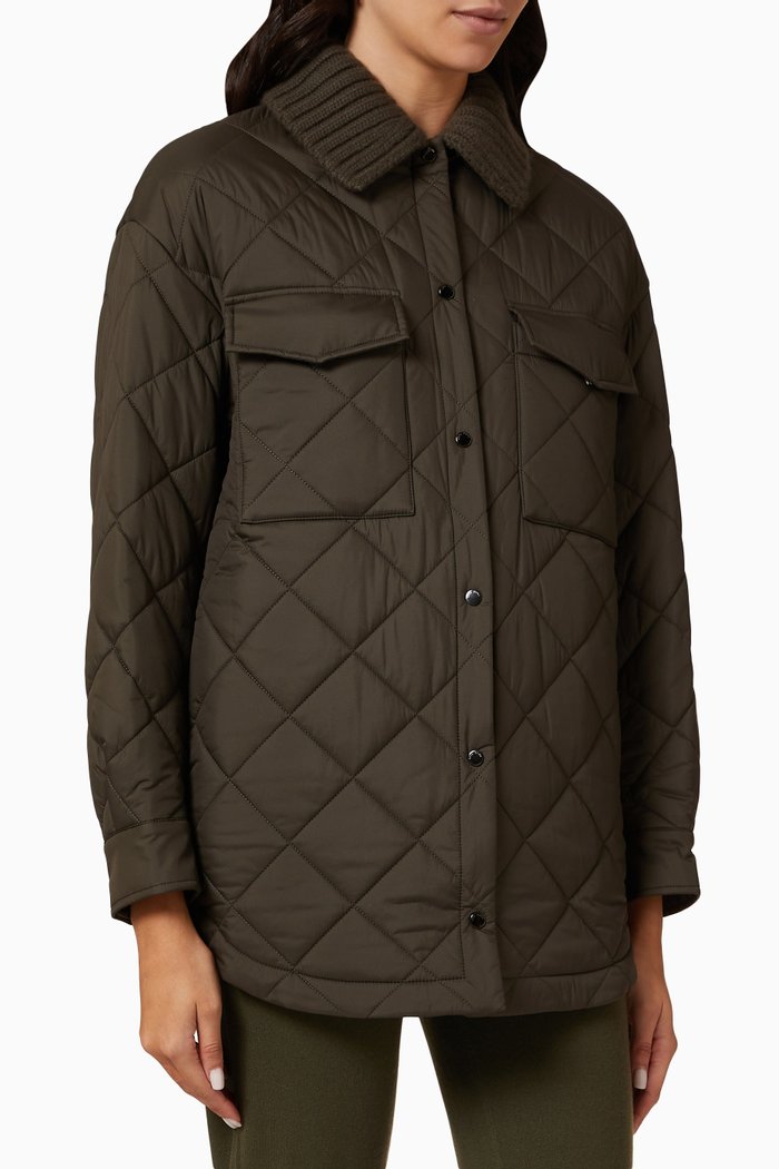 

Rocar Padded Overshirt in Technical-fabric, Brown