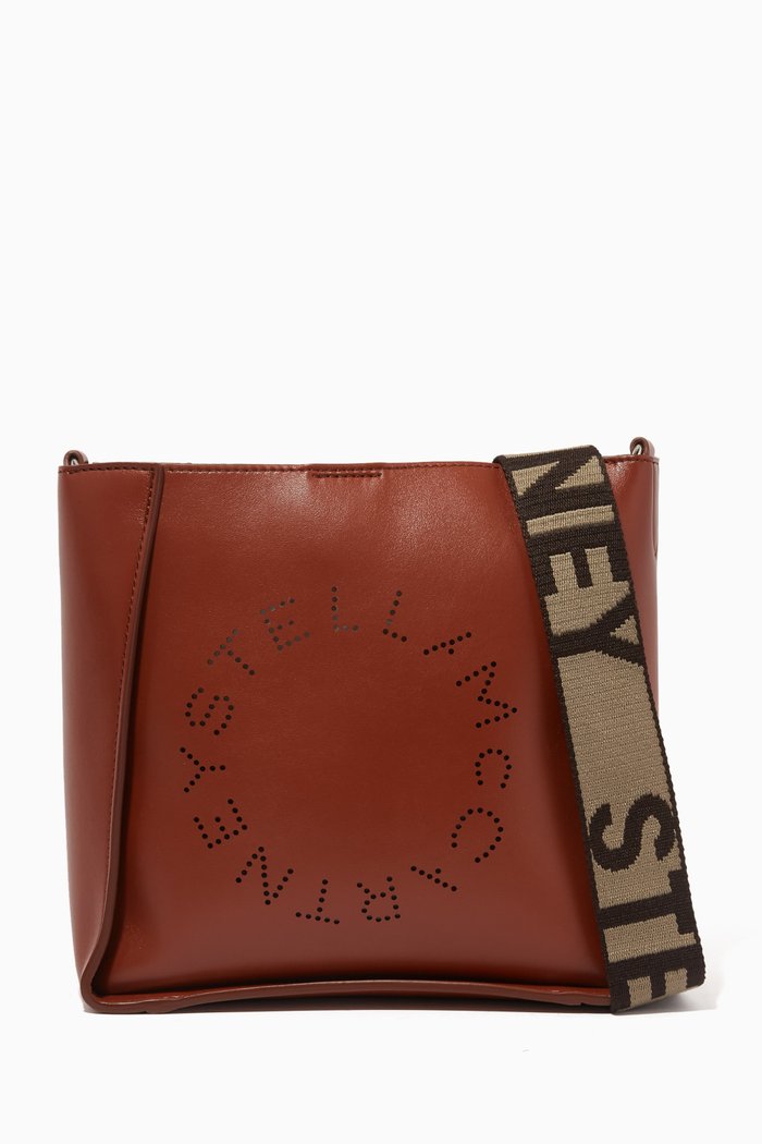 

Mini Logo Shoulder Bag in Eco Alter Nappa, Brown
