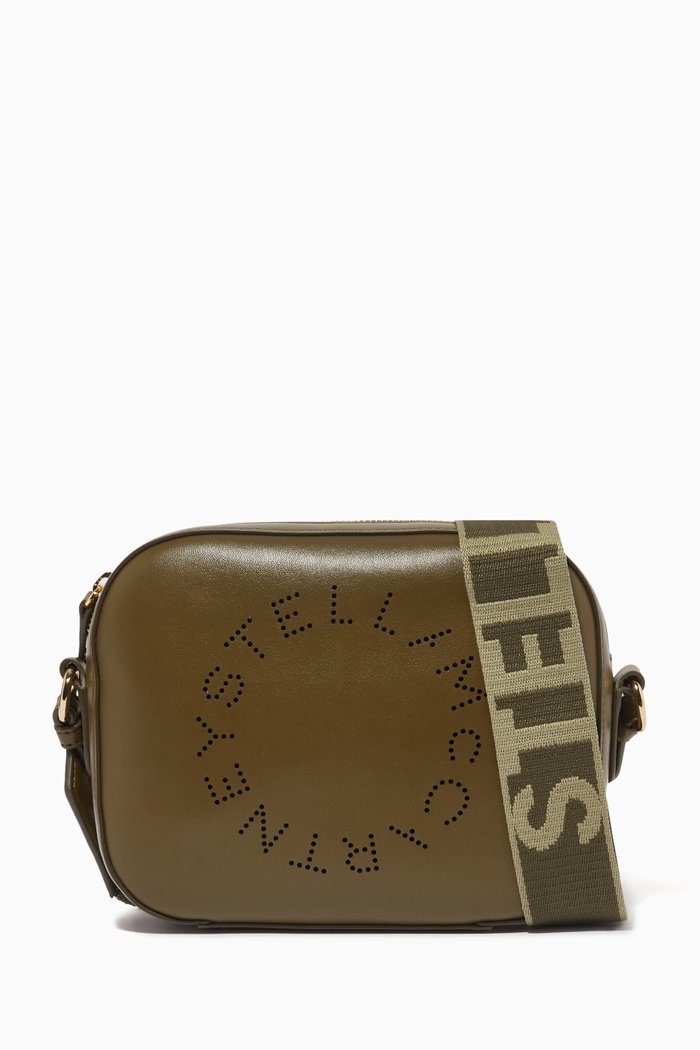 

Logo Camera Bag in Eco Alter Nappa, Green