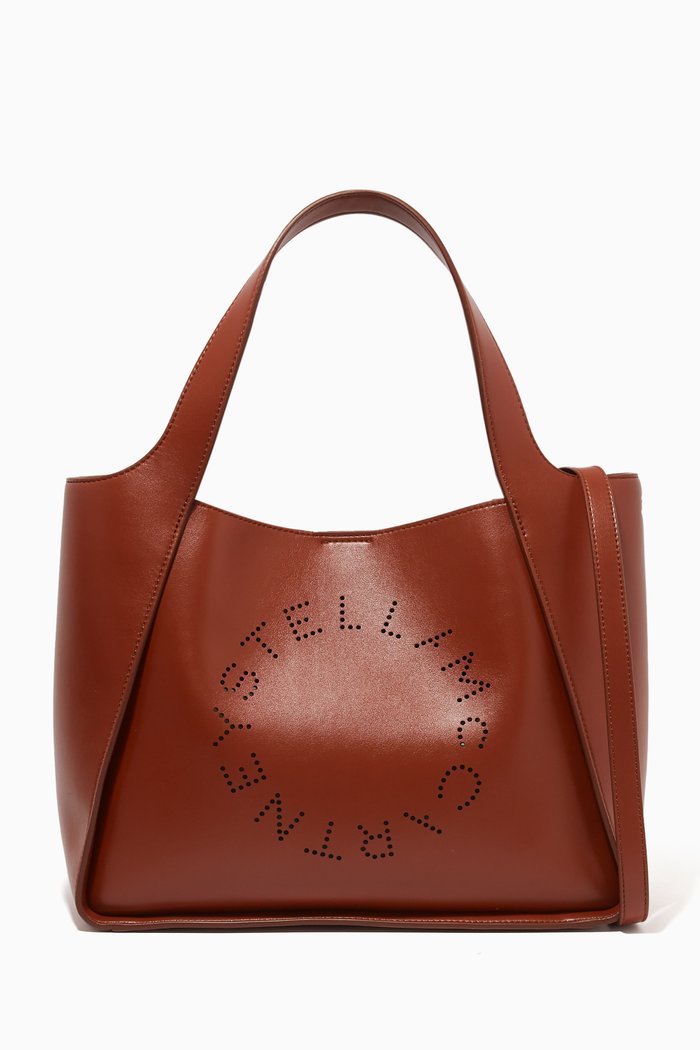 

Stella-logo Crossbody Bag in Eco-alter Nappa, Brown