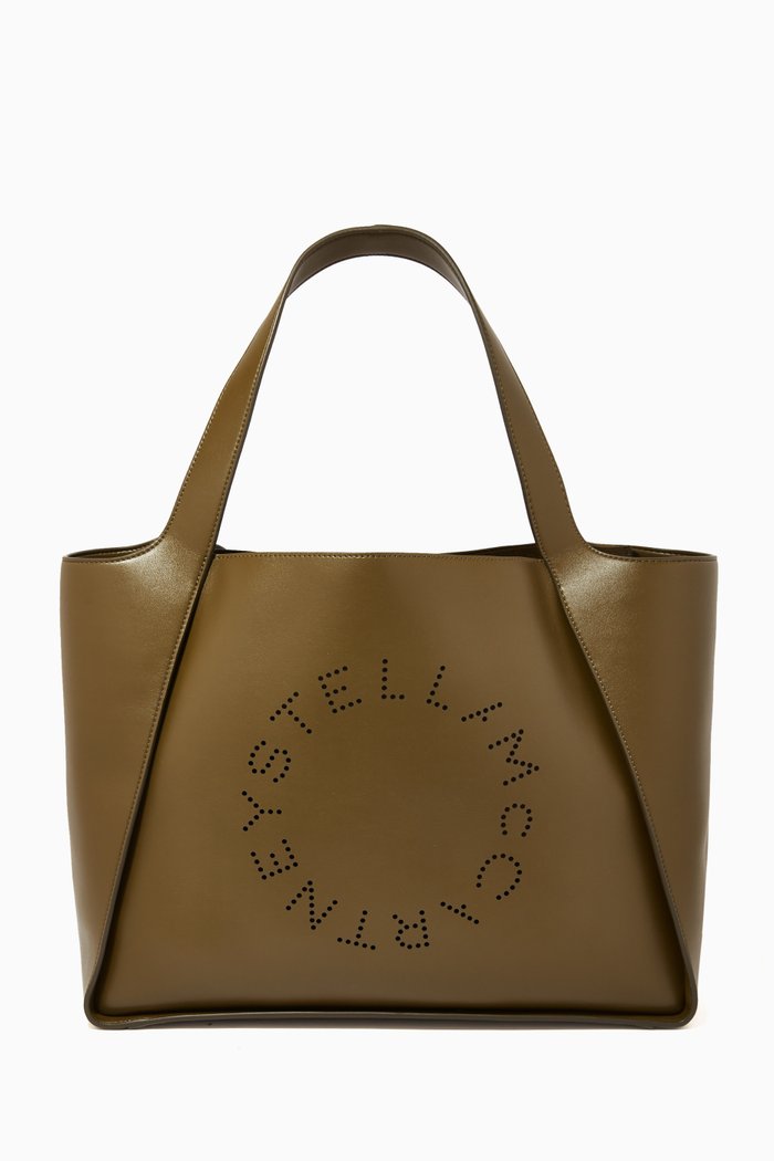 

Stella Logo Tote Bag in Eco-alter Nappa, Green
