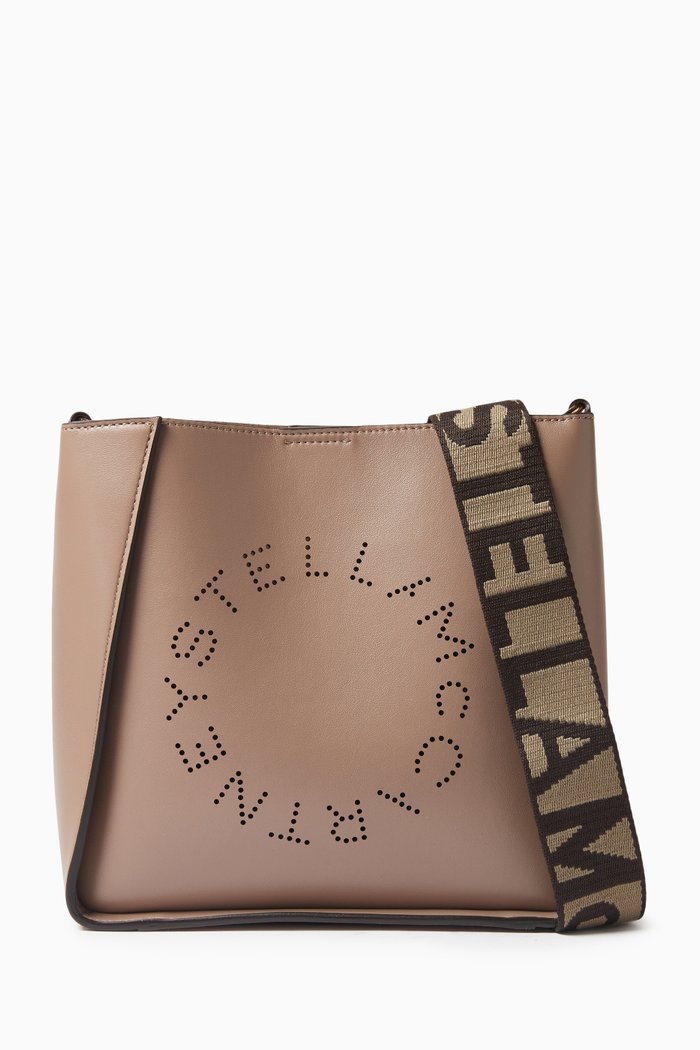 

Mini Stella Logo Shoulder Bag in Eco Alter Nappa, Green