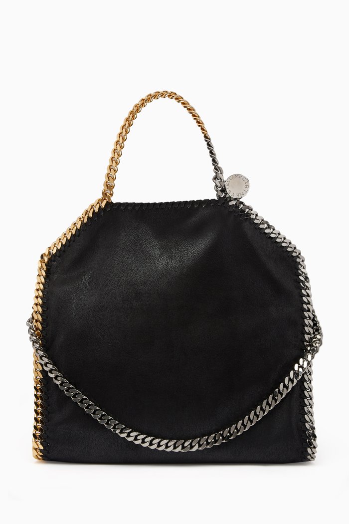 Falabella 3 Chain Medium Tote Bag, Black