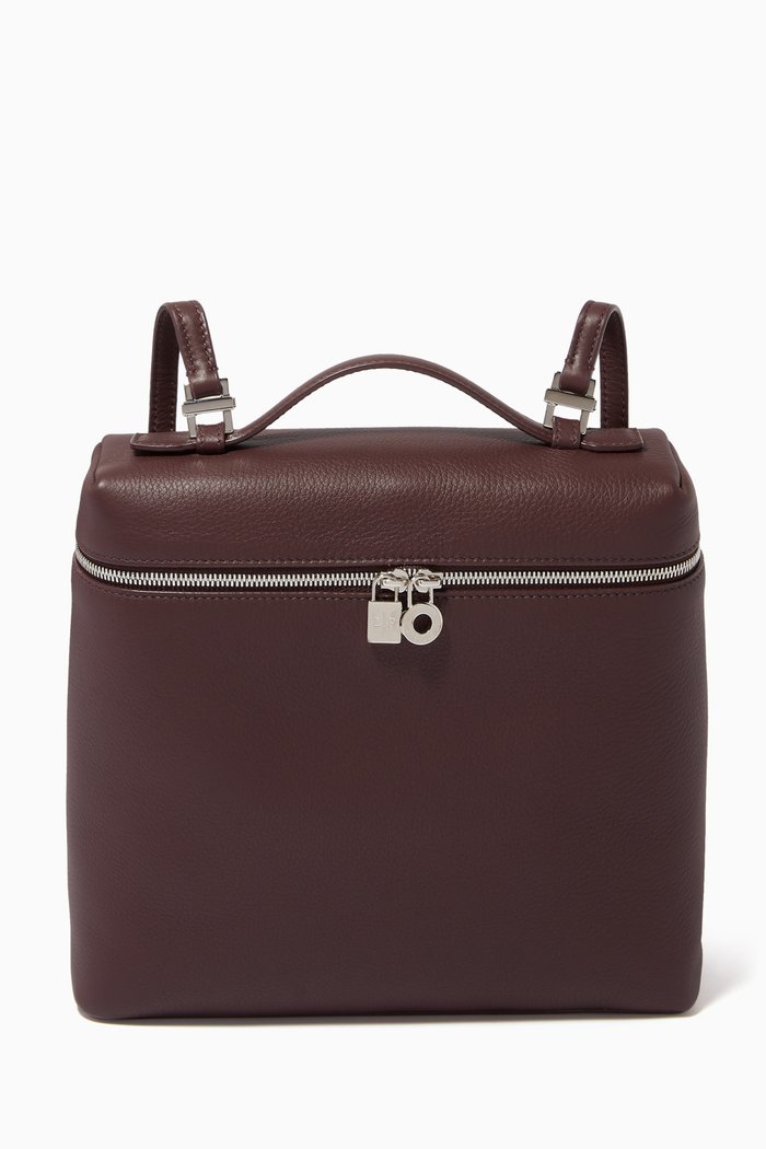 

Extra Pocket L23.5 Backpack in Calfskin Leather, Purple