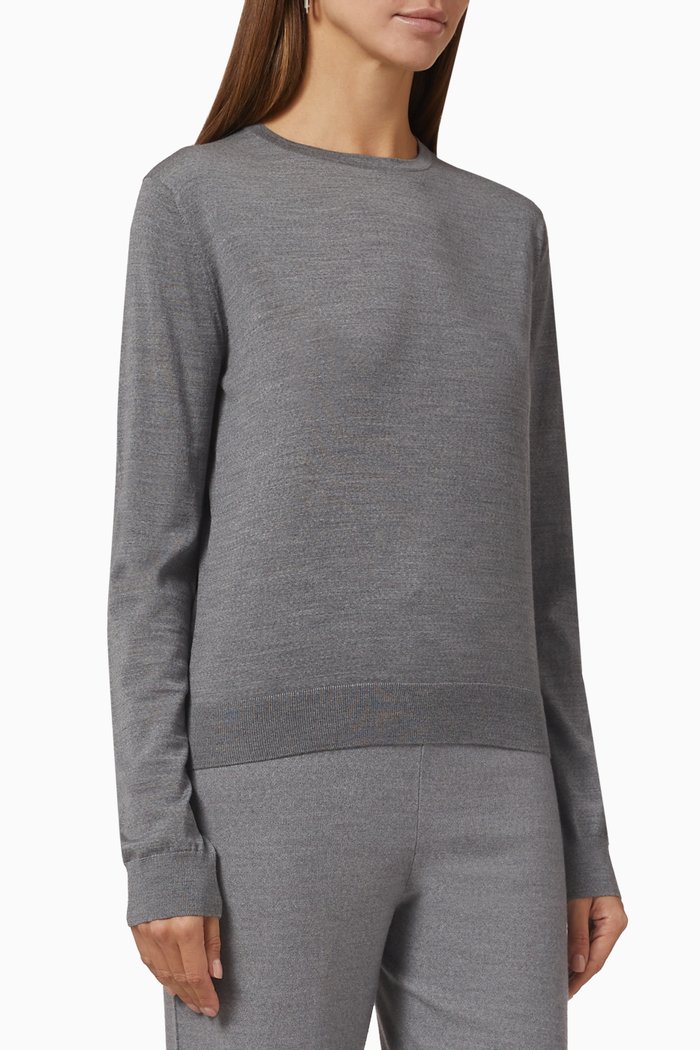

Valsesia Crewneck Sweater in Virgin Wool, Grey