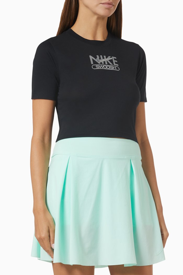 

Logo Crop T-shirt in Modal Jersey, Black