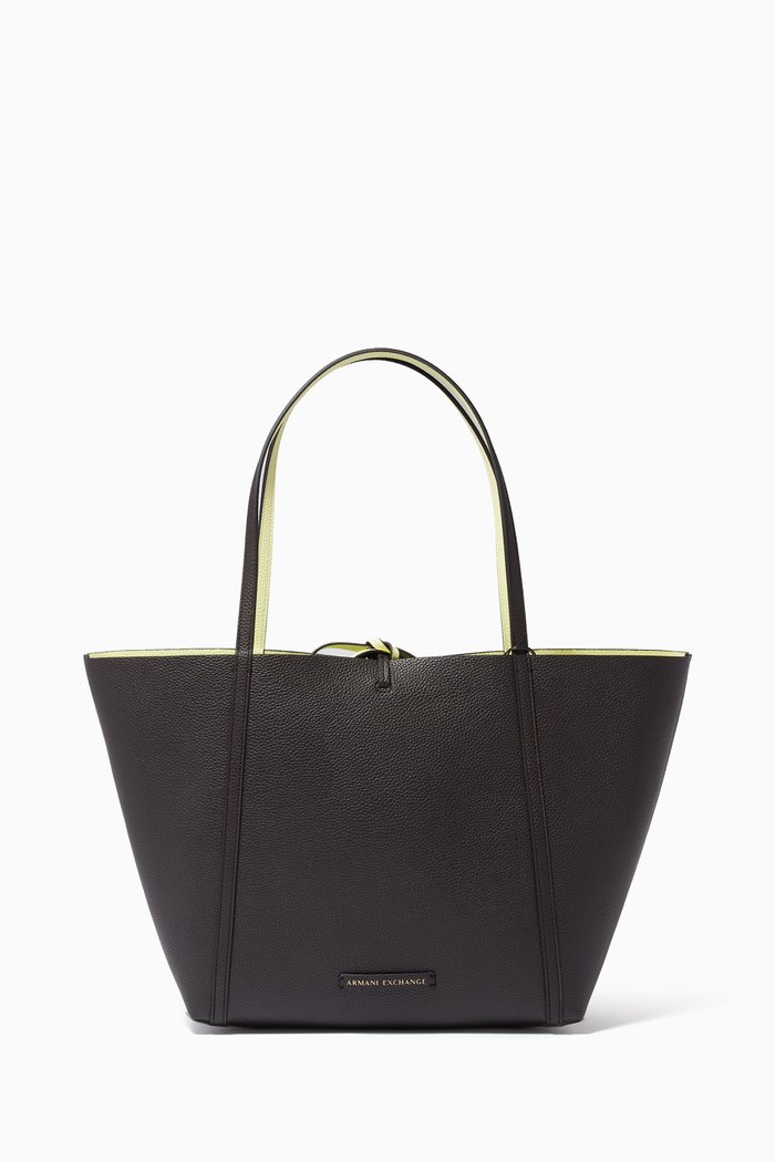 

Logo Reversible Tote Bag in Leather, Multicolour