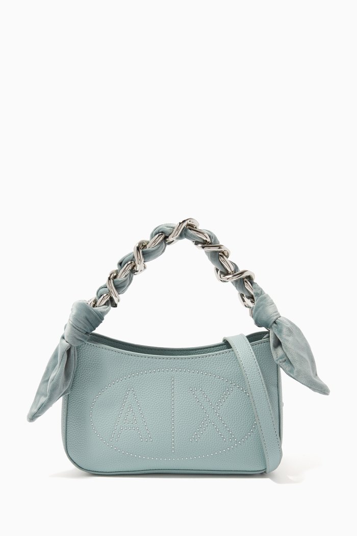 

Perforated Logo Shoulder Bag, Green