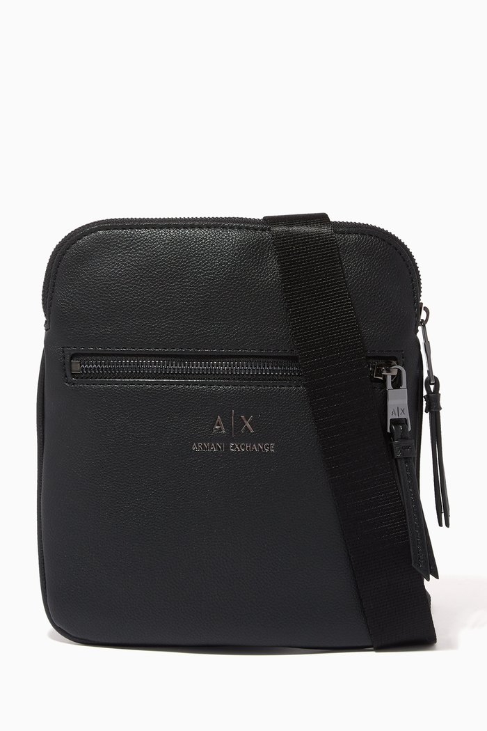

Small AX Logo Crossbody Bag, Black