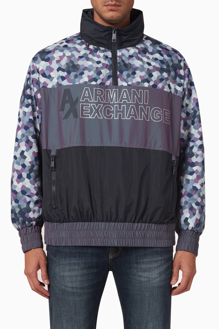 

Logo Windbreaker in Recycled Nylon, Purple
