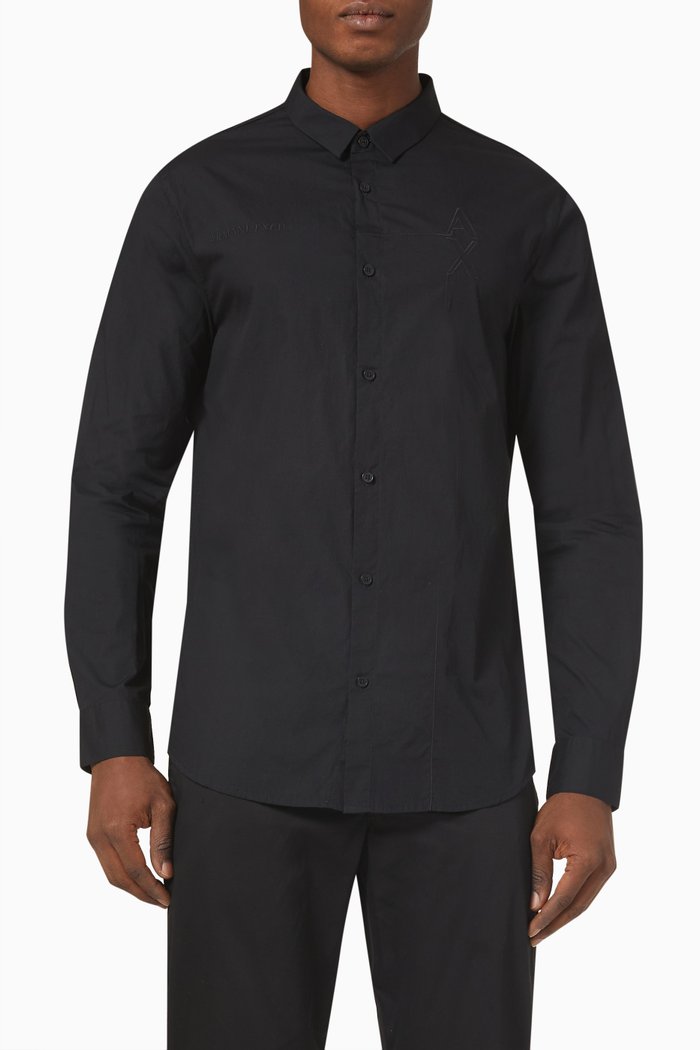 Tonal Logo Shirt, Black