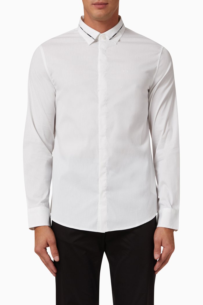 

Micro Logo Shirt in Cotton, White