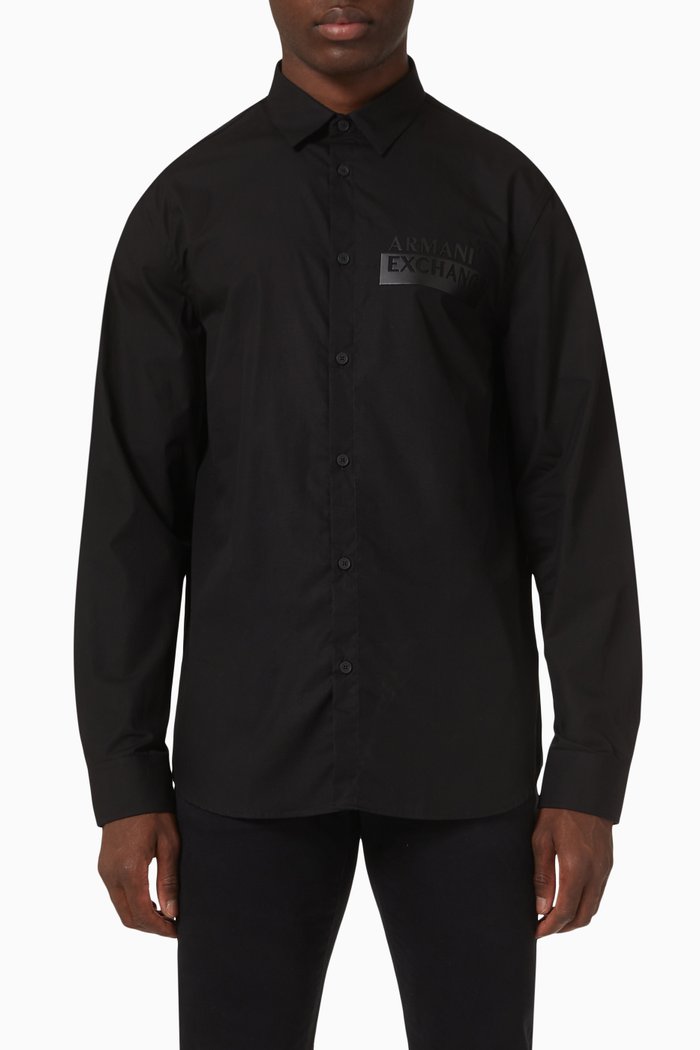 

Logo Shirt in Organic Cotton, Black