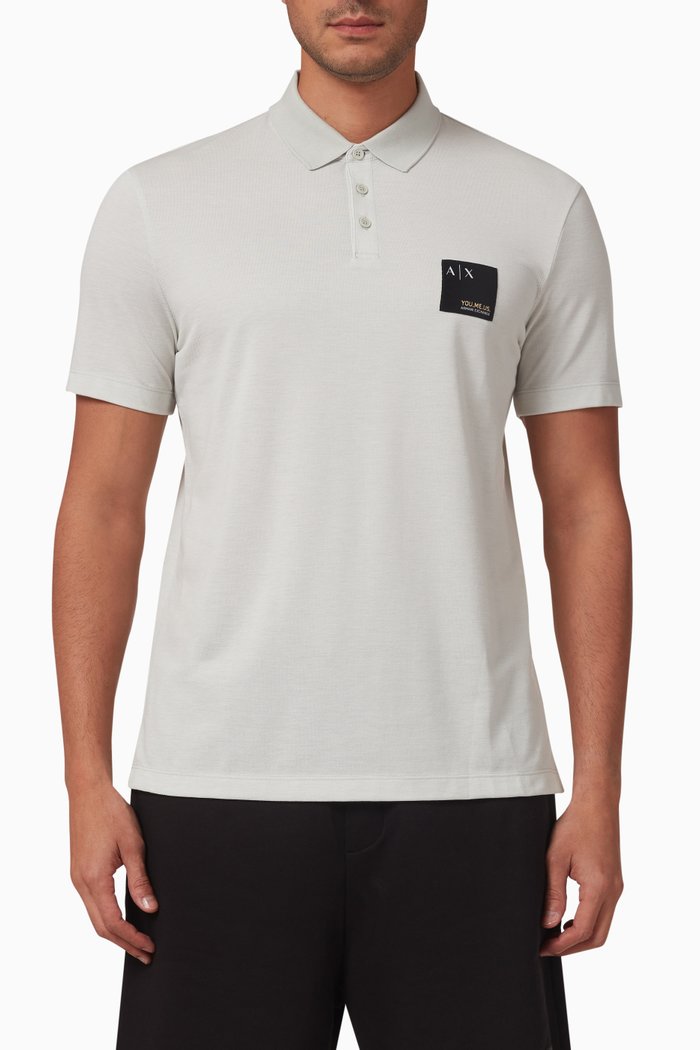 

Polo Shirt in Organic Cotton, Grey