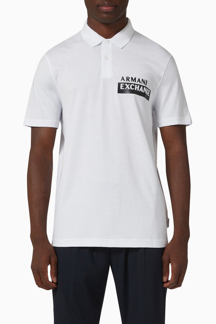 

Short Sleeve Polo Shirt in Cotton, White