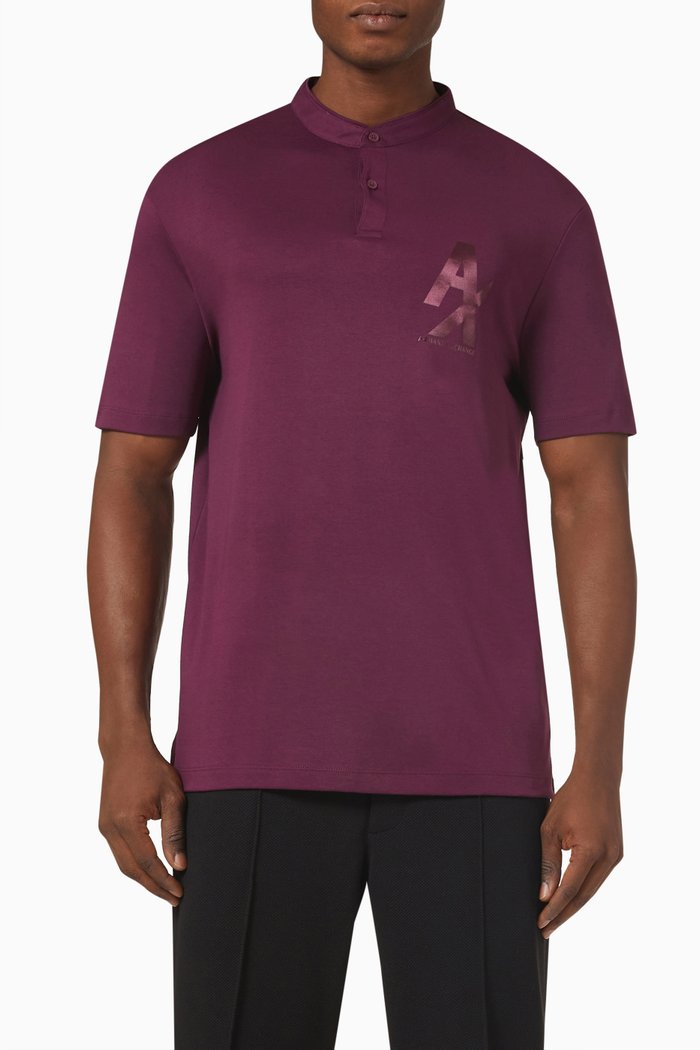 

Logo T-shirt in Cotton, Burgundy