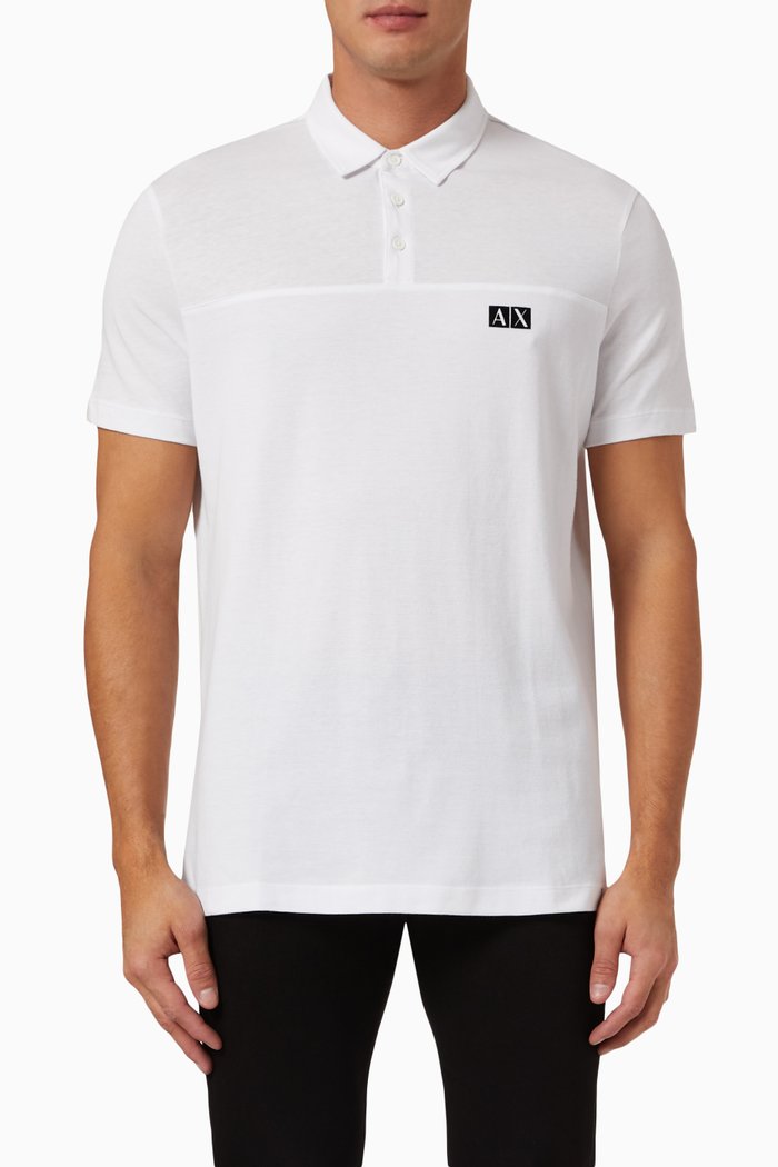 

Logo Polo Shirt in Cotton Piqué, White