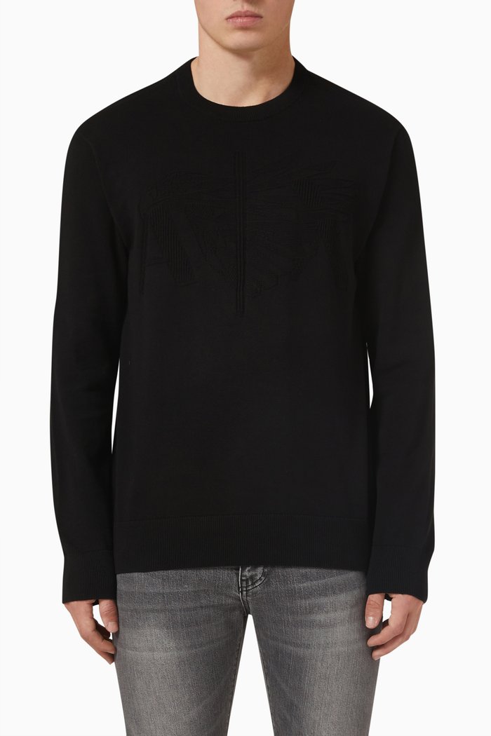 

Logo Long Sleeve Sweater, Black