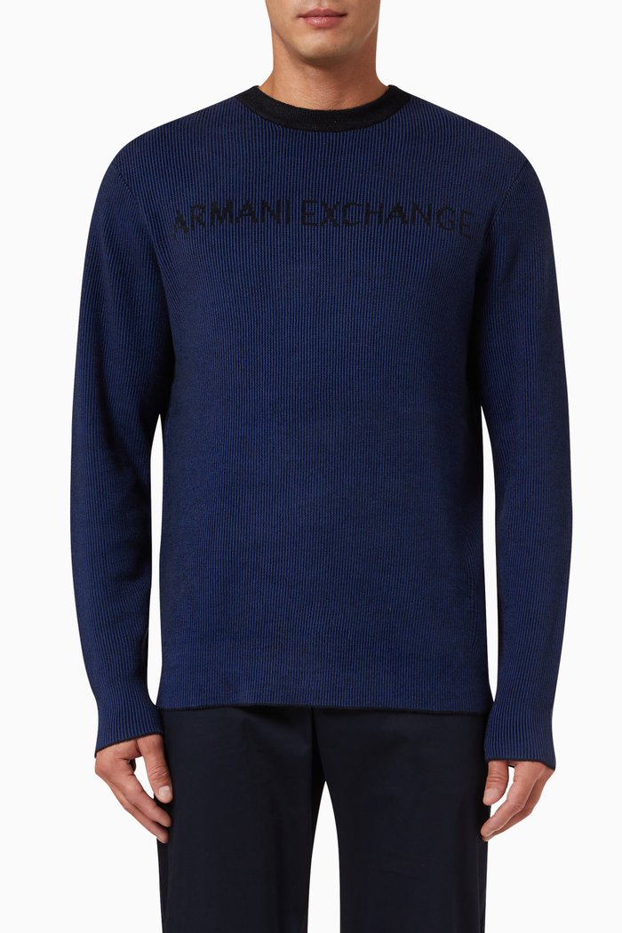 

Logo Sweatshirt in Cotton Blend, Blue