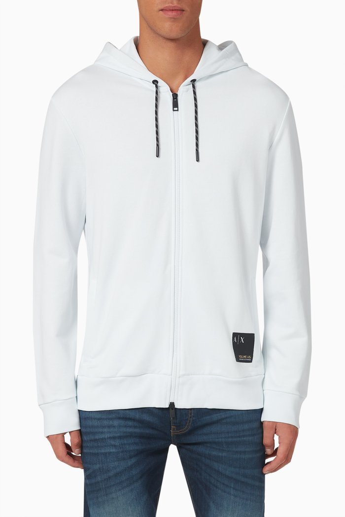 

You.Me.Us. Zipped Hoodie in Organic Cotton, White