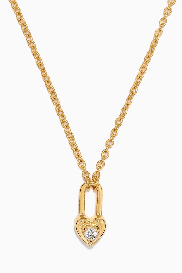 

Heart Padlock Necklace in 18kt Gold-plated Sterling Silver