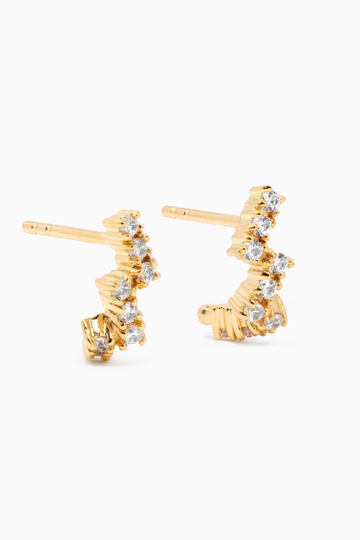 The Zipper Earrings in 18kt Gold-plated Sterling Silver