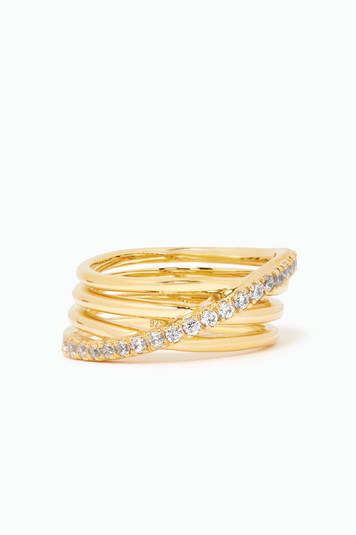 

Cruise Ring in 18kt Gold-plated Sterling Silver