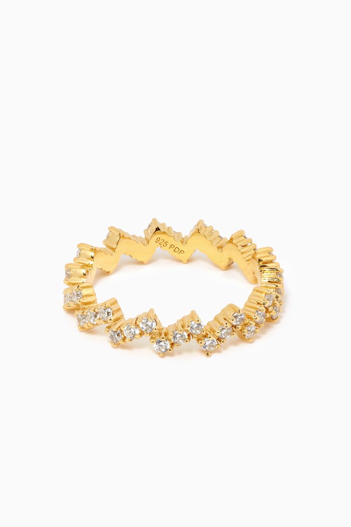 

The Zipper Ring in 18kt Gold-plated Sterling Silver