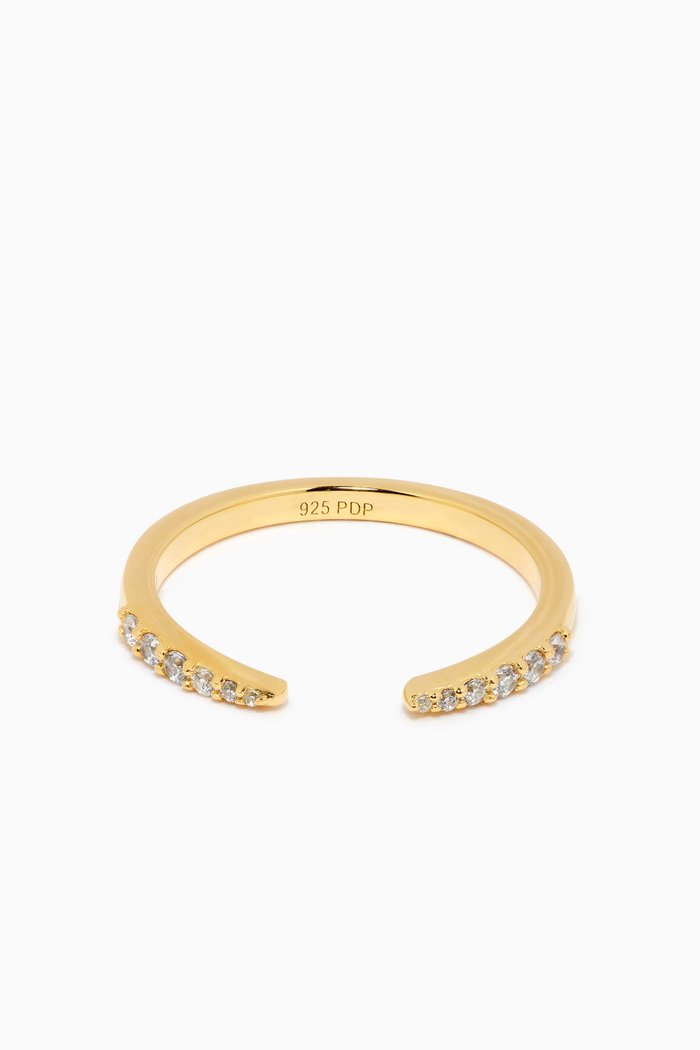 

Stare Ring in 18kt Gold-plated Sterling Silver