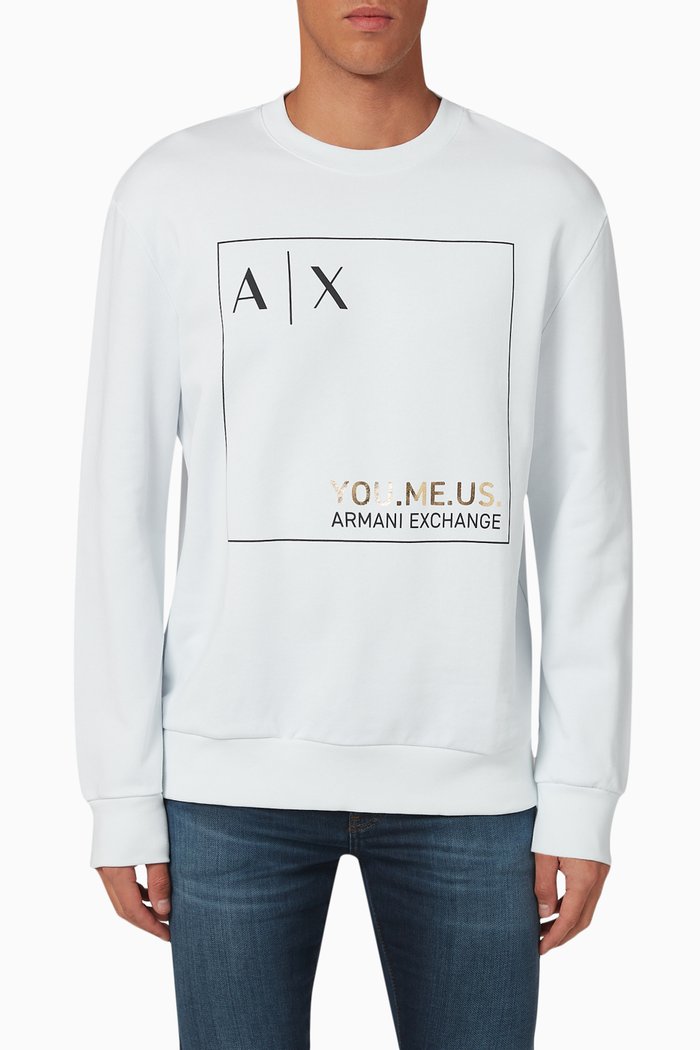 

You.Me.Us Logo Sweatshirt in Organic Cotton, White