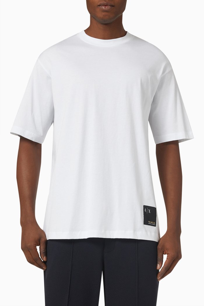 

Logo Patch T-shirt in Cotton, White