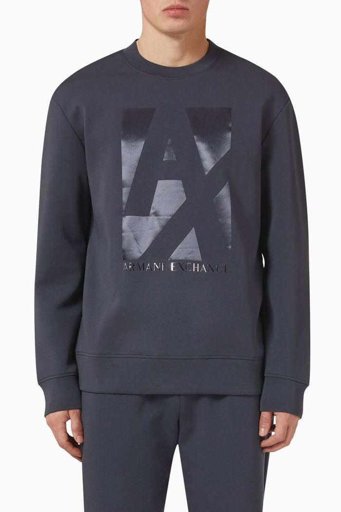 

Logo Sweatshirt in Jersey, Grey