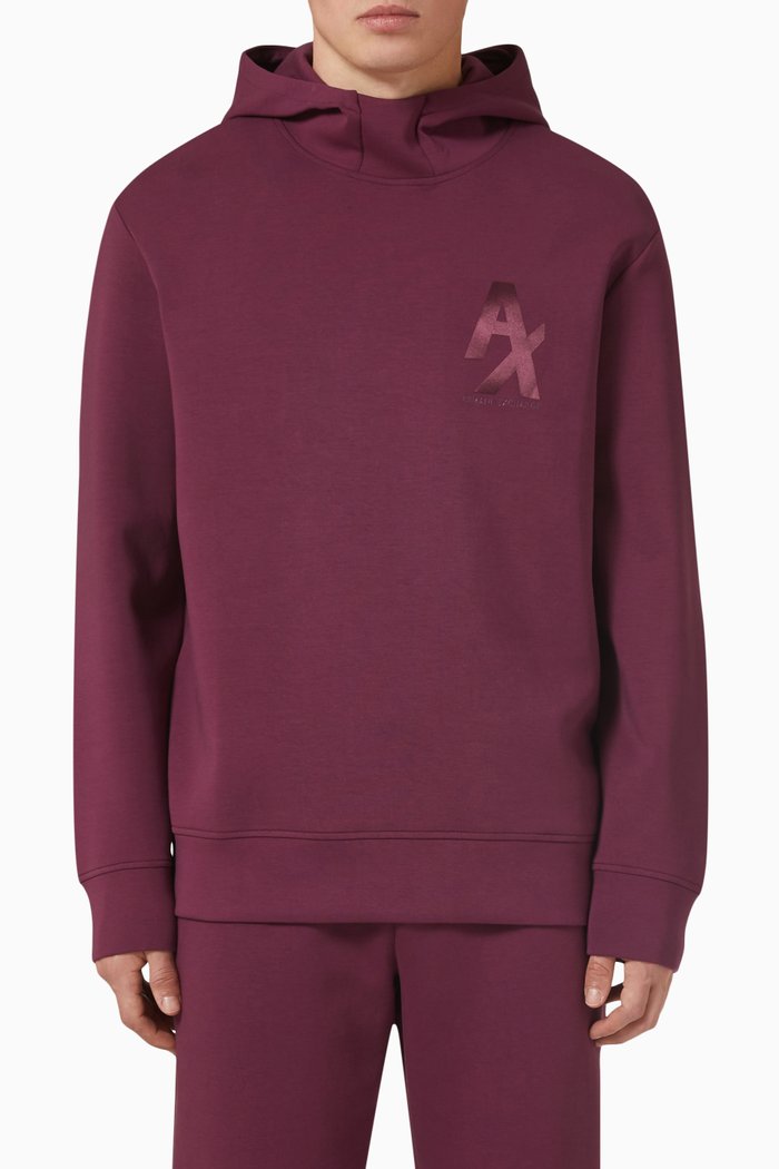 

Logo Long Sleeve Hoodie, Red