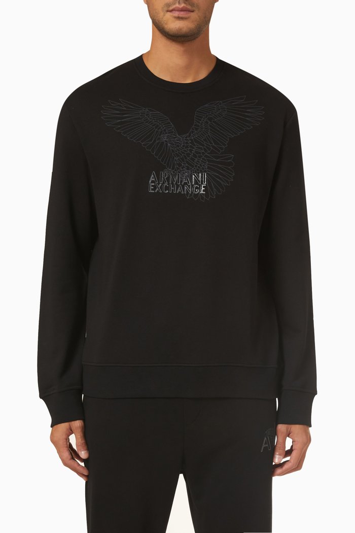 

Logo Sweatshirt in Fleece, Black