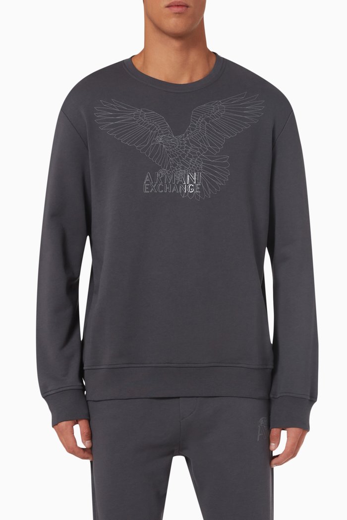 

Logo Sweatshirt in Fleece, Grey