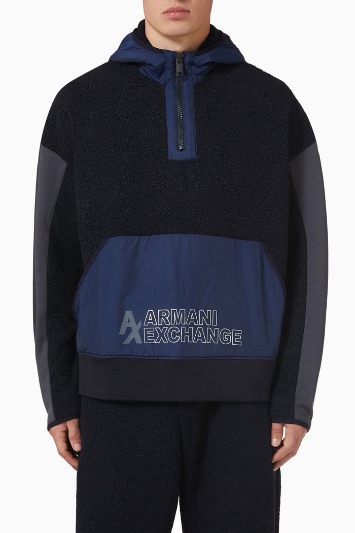 

Logo Hoodie in Fleece, Blue