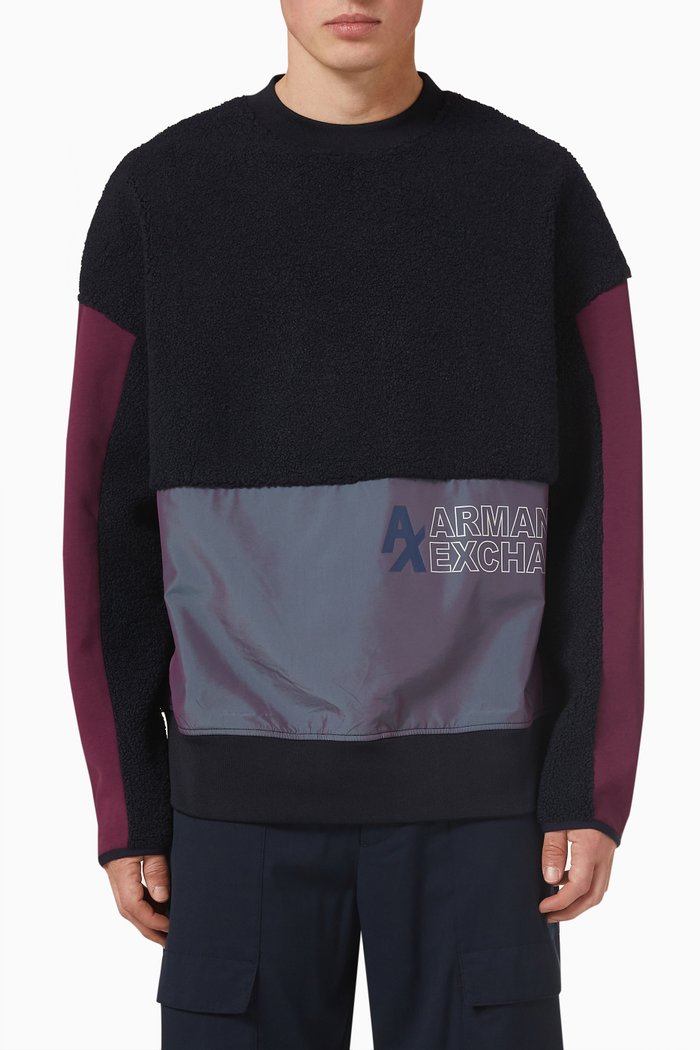 

Logo Crewneck Sweatshirt in Fleece, Blue