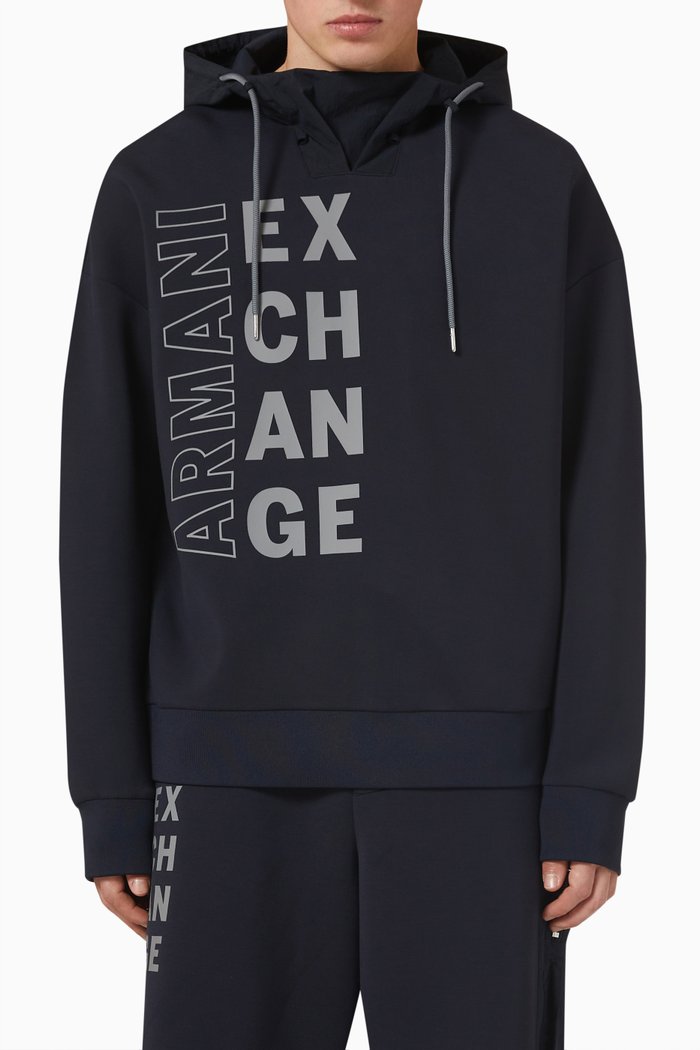 

Logo-print Oversized Hoodie, Blue
