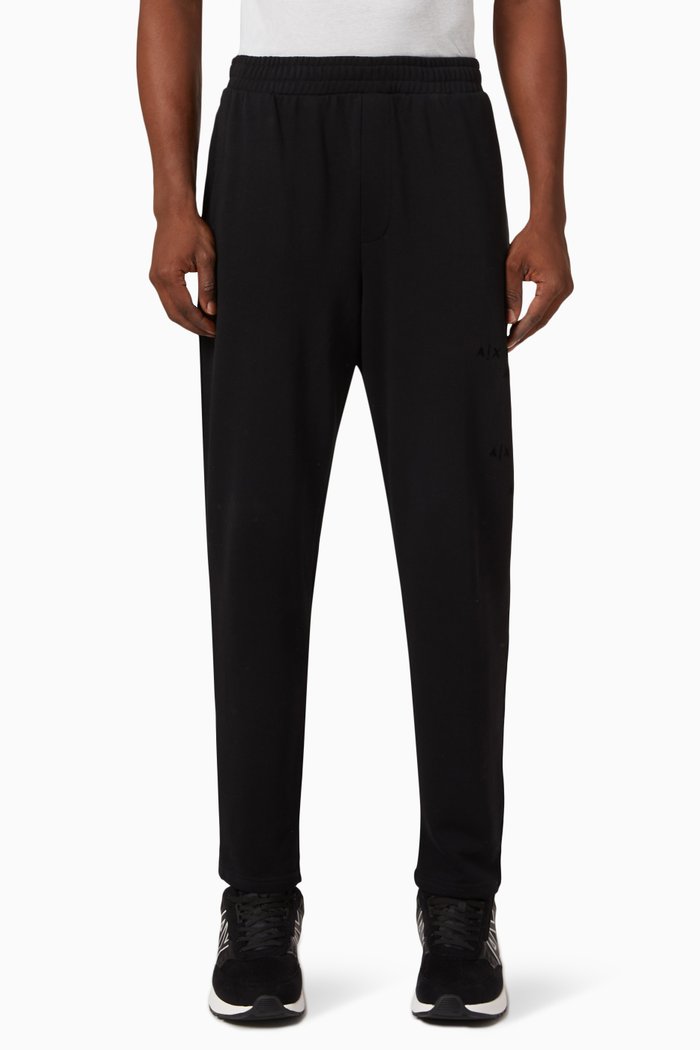 

Logo Print Sweatpants in Cotton, Black