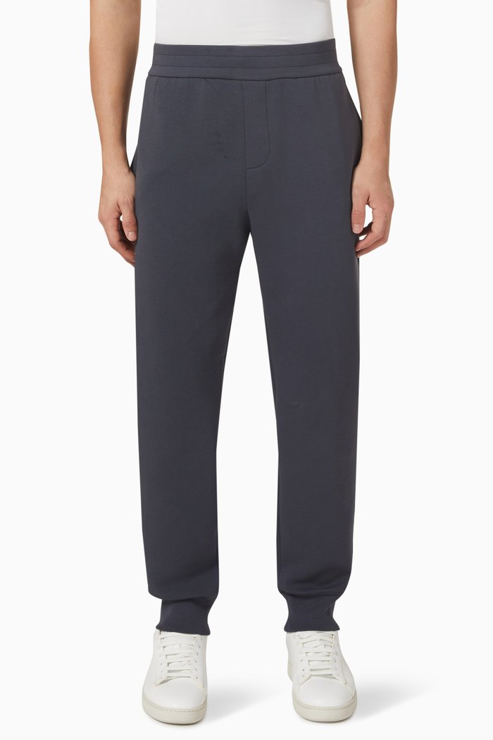 

AX Logo Sweatpants in Cotton Jersey, Grey