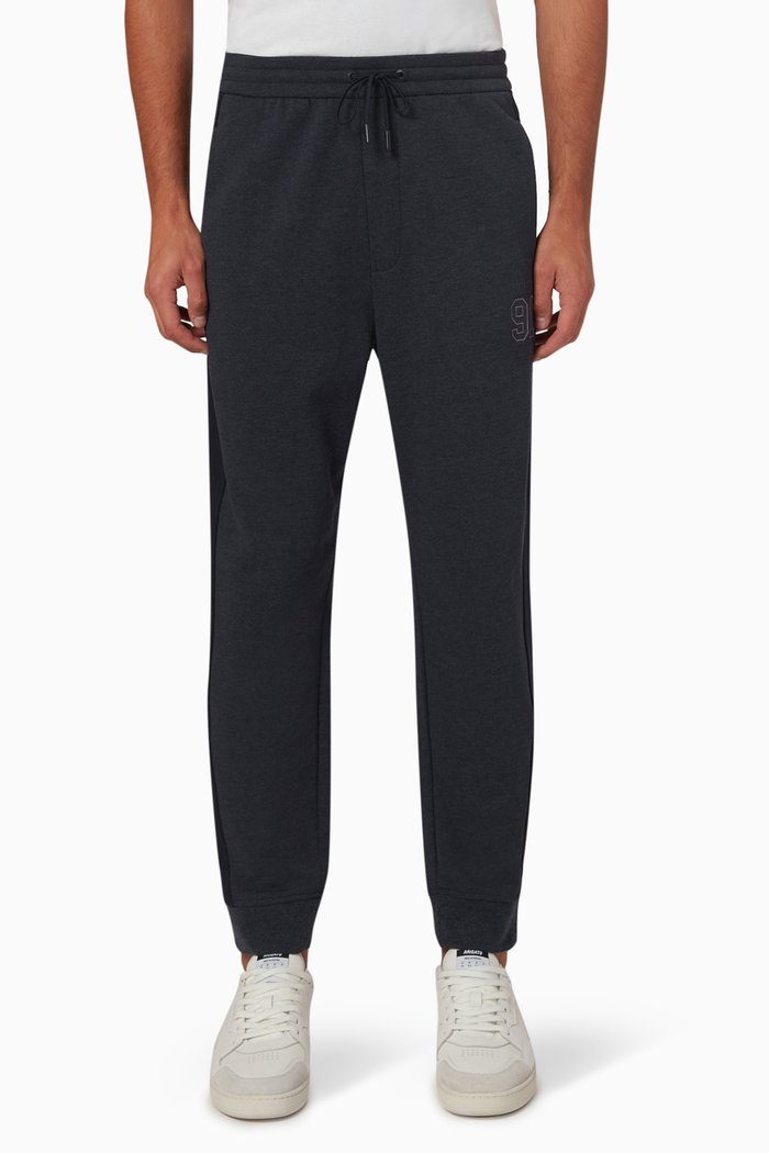 

Logo Striped Sweatpants in Cotton-blend, Blue