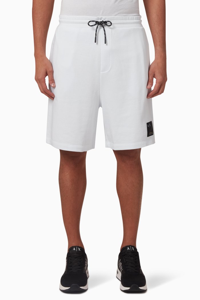 Bermuda Shorts in Fleece, White