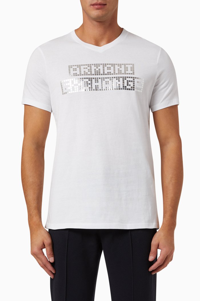 

Logo Print T-shirt in Cotton, White